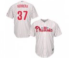 Philadelphia Phillies #37 Odubel Herrera Replica White Red Strip Home Cool Base Baseball Jersey