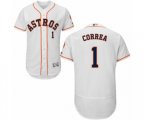 Houston Astros #1 Carlos Correa White Flexbase Authentic Collection MLB Jersey