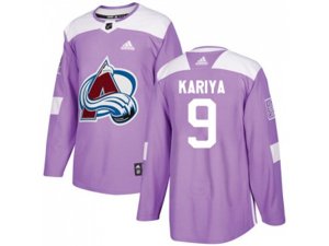 Colorado Avalanche #9 Paul Kariya Purple Authentic Fights Cancer Stitched NHL Jersey