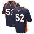 Denver Broncos #52 Netane Muti Nike Navy Vapor Untouchable Limited Jersey