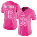 Women New England Patriots #86 Cordarrelle Patterson Limited Pink Rush Fashion NFL Jersey
