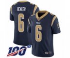 Los Angeles Rams #6 Johnny Hekker Navy Blue Team Color Vapor Untouchable Limited Player 100th Season Football Jersey