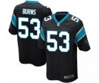 Carolina Panthers #53 Brian Burns Game Black Team Color Football Jersey