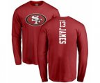 San Francisco 49ers #13 Richie James Red Backer Long Sleeve T-Shirt