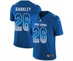 New York Giants #26 Saquon Barkley Limited Royal Blue NFC 2019 Pro Bowl Football Jersey