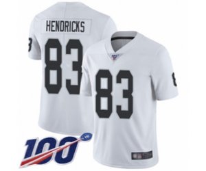 Oakland Raiders #83 Ted Hendricks White Vapor Untouchable Limited Player 100th Season Football Jersey