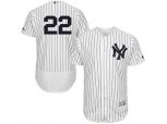 New York Yankees #22 Jacoby Ellsbury White Navy Flexbase Authentic Collection MLB Jersey
