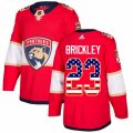 Florida Panthers #23 Connor Brickley Authentic Red USA Flag Fashion NHL Jersey