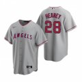 Nike Los Angeles Angels #28 Andrew Heaney Gray Road Stitched Baseball Jersey