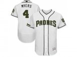 San Diego Padres #4 Wil Myers White Flexbase Authentic Collection Memorial Day Stitched MLB Jersey