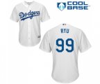 Los Angeles Dodgers #99 Hyun-Jin Ryu Replica White Home Cool Base Baseball Jersey