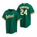 Nike Oakland Athletics #24 Rickey Henderson Green Alternate Stitched Baseball Jersey