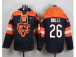 Nike Chicago Bears #26 Antrel Rolle Navy Blue Player Pullover Hoodie