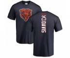 Chicago Bears #25 Mike Davis Navy Blue Backer T-Shirt
