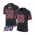 Arizona Cardinals #58 Jordan Hicks Limited Black Rush Vapor Untouchable 100th Season Football Jersey