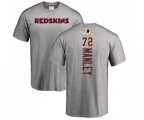 Washington Redskins #72 Dexter Manley Ash Backer T-Shirt