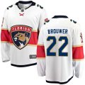 Florida Panthers #22 Troy Brouwer Authentic White Away Fanatics Branded Breakaway NHL Jersey
