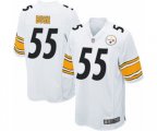 Pittsburgh Steelers #55 Devin Bush Game White Football Jersey