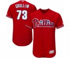 Philadelphia Phillies Deivy Grullon Red Alternate Flex Base Authentic Collection Baseball Player Jersey