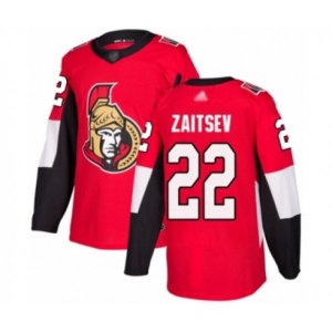 Ottawa Senators #22 Nikita Zaitsev Authentic Red Home Hockey Jersey