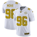 Chicago Bears #96 Akiem Hicks Flocked Leopard Print Vapor Limited NFL Jersey White