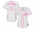 Women's Atlanta Braves #26 Mike Foltynewicz Replica White Fashion Cool Base Baseball Jersey