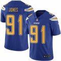 Los Angeles Chargers #91 Justin Jones Limited Electric Blue Rush Vapor Untouchable NFL Jersey