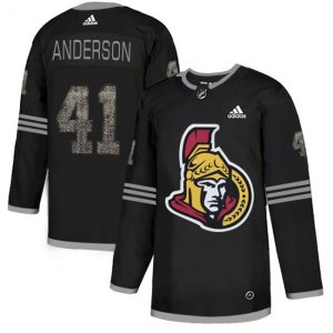 Ottawa Senators #41 Craig Anderson Black Authentic Classic Stitched NHL Jersey