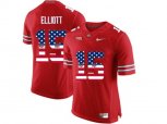 2016 US Flag Fashion Ohio State Buckeyes Ezekiel Elliott #15 College Football Limited Jersey - Scarlet