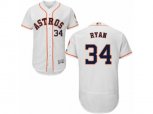 Houston Astros #34 Nolan Ryan White Flexbase Authentic Collection MLB Jersey