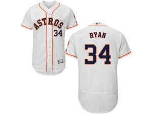 Houston Astros #34 Nolan Ryan White Flexbase Authentic Collection MLB Jersey