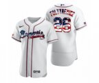 Atlanta Braves #26 Mike Foltynewicz Men's Nike White Fluttering USA Flag Limited Edition Authentic MLB Jersey