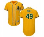 Oakland Athletics Skye Bolt Gold Alternate Flex Base Authentic Collection Baseball Player Jersey