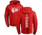 Chicago Blackhawks #23 Brandon Manning Red One Color Backer Pullover Hoodie