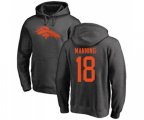 Denver Broncos #18 Peyton Manning Ash One Color Pullover Hoodie