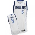 Dallas Mavericks #5 Jason Kidd Authentic White Home NBA Jersey