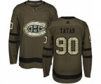 Montreal Canadiens #90 Tomas Tatar Authentic Green Salute to Service NHL Jersey