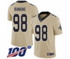 New Orleans Saints #98 Sheldon Rankins Limited Gold Inverted Legend 100th Season Football Jersey