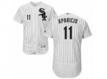 Chicago White Sox #11 Luis Aparicio White Black Flexbase Authentic Collection MLB Jersey