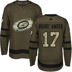 Carolina Hurricanes #17 Rod Brind\'Amour Premier Green Salute to Service NHL Jersey