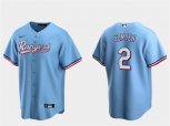Texas Rangers #2 Marcus Semien Light Blue Cool Base Stitched Baseball Jersey