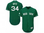 Boston Red Sox #34 David Ortiz Green Celtic Flexbase Authentic Collection MLB Jersey