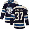 Columbus Blue Jackets #37 Markus Hannikainen Authentic Navy Blue Alternate NHL Jersey