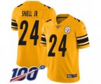 Pittsburgh Steelers #24 Benny Snell Jr. Limited Gold Inverted Legend 100th Season Football Jersey