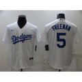 Los Angeles Dodgers #5 Freddie Freeman White Stitched Baseball Jersey