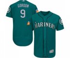 Seattle Mariners #9 Dee Gordon Teal Green Alternate Flex Base Authentic Collection Baseball Jersey