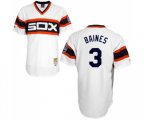 Chicago White Sox #3 Harold Baines Authentic White Throwback Baseball Jersey