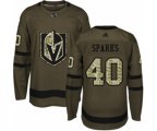 Vegas Golden Knights #40 Garret Sparks Authentic Green Salute to Service Hockey Jersey