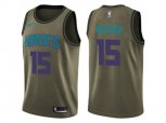 Charlotte Hornets #15 Kemba Walker Green Salute to Service NBA Swingman Jersey