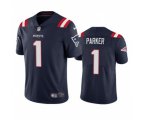 New England Patriots #1 DeVante Parker Navy Vapor Untouchable Limited Stitched Jersey